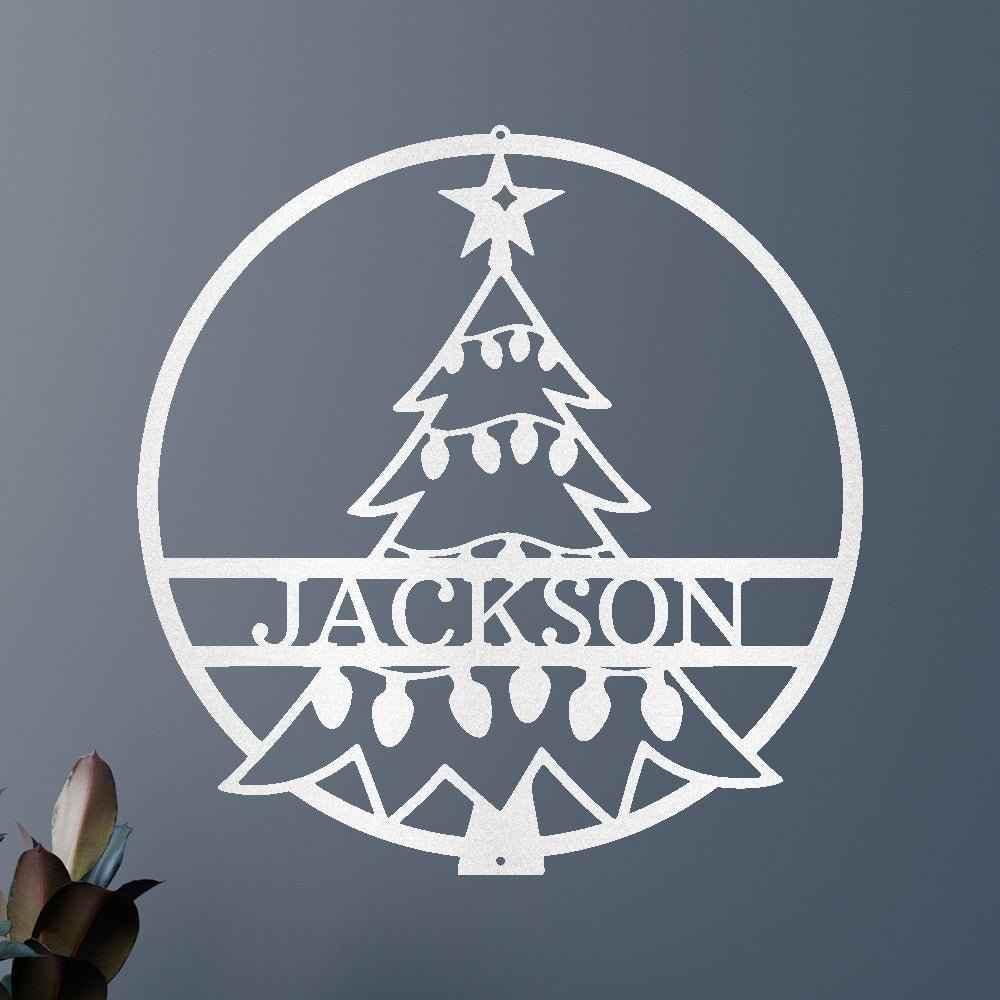 Christmas Tree Personalized Gifts - Custom Metal Sign - GiFTiFY