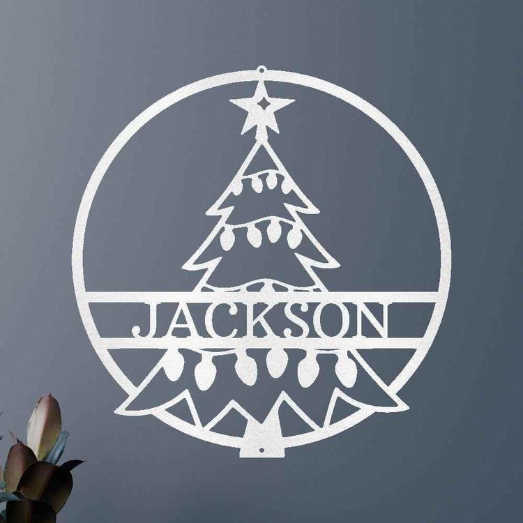 Christmas Tree Personalized Gifts - Custom Metal Sign - GiFTiFY