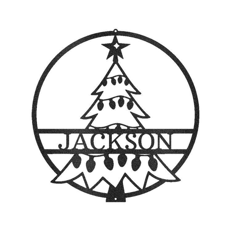Christmas Tree Personalized Gifts - Custom Metal Sign - GiFTiFY