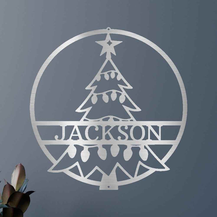 Christmas Tree Personalized Gifts - Custom Metal Sign - GiFTiFY