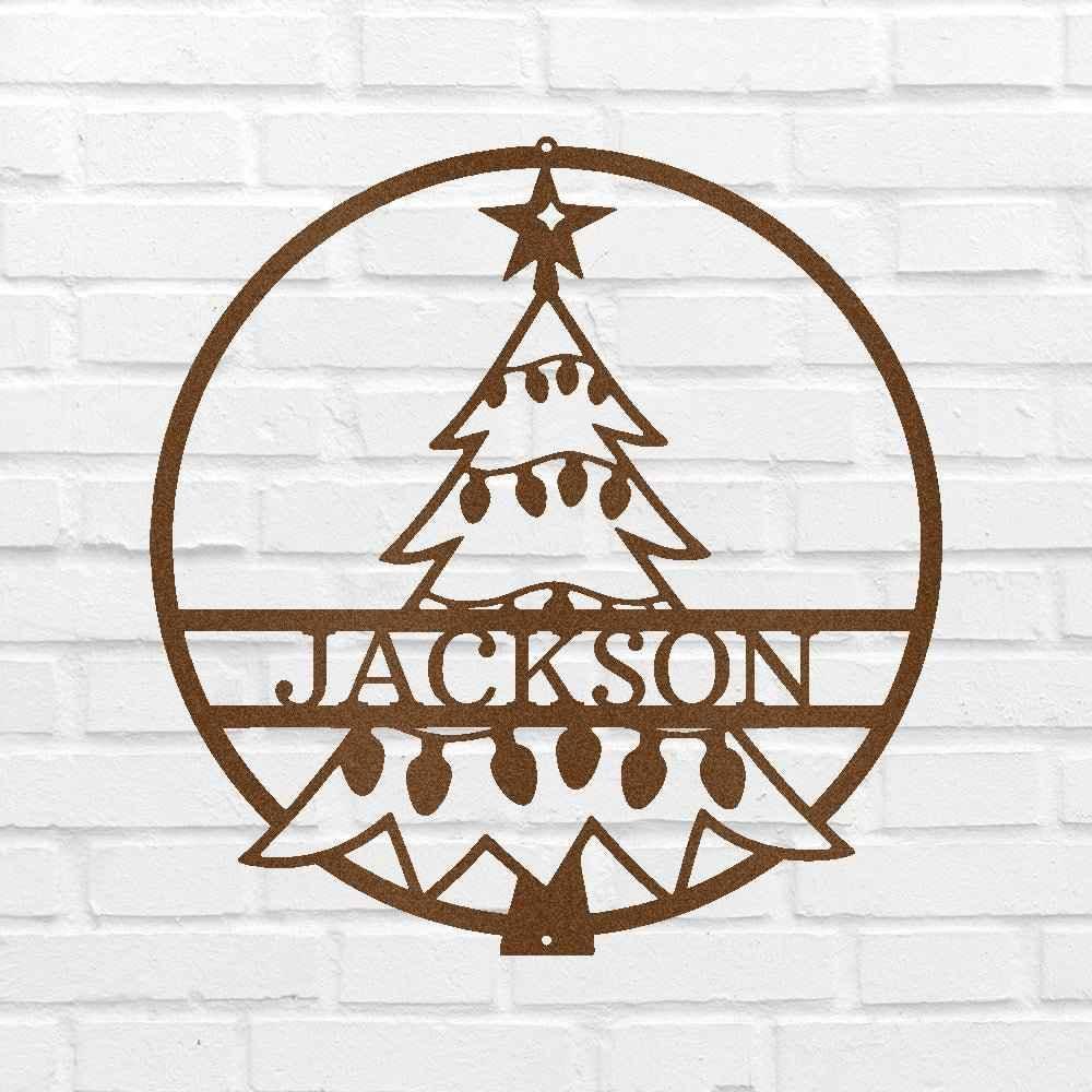 Christmas Tree Personalized Gifts - Custom Metal Sign - GiFTiFY