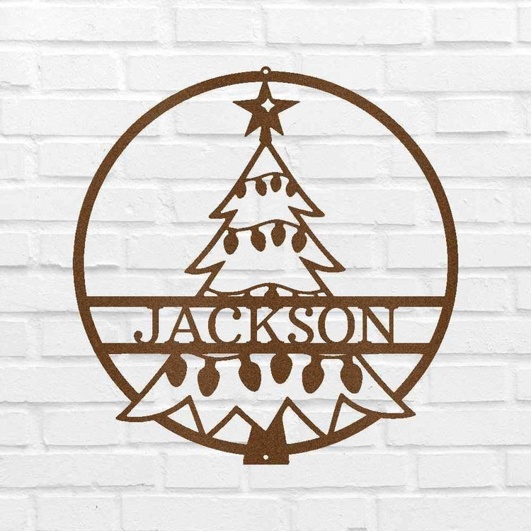 Christmas Tree Personalized Gifts - Custom Metal Sign - GiFTiFY