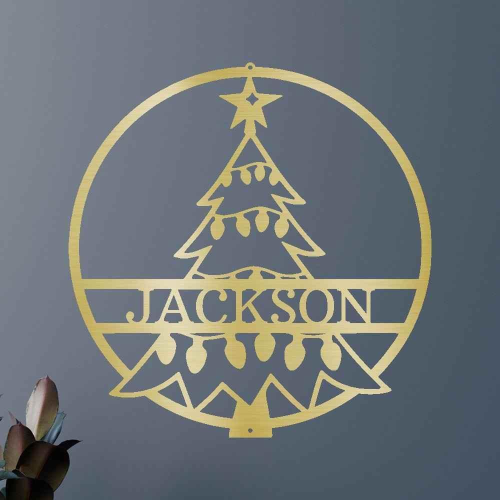 Christmas Tree Personalized Gifts - Custom Metal Sign - GiFTiFY