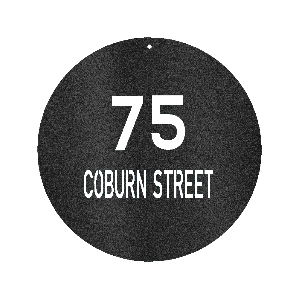 Circle Home Address Personalized Gifts - Custom Metal Sign - GiFTiFY