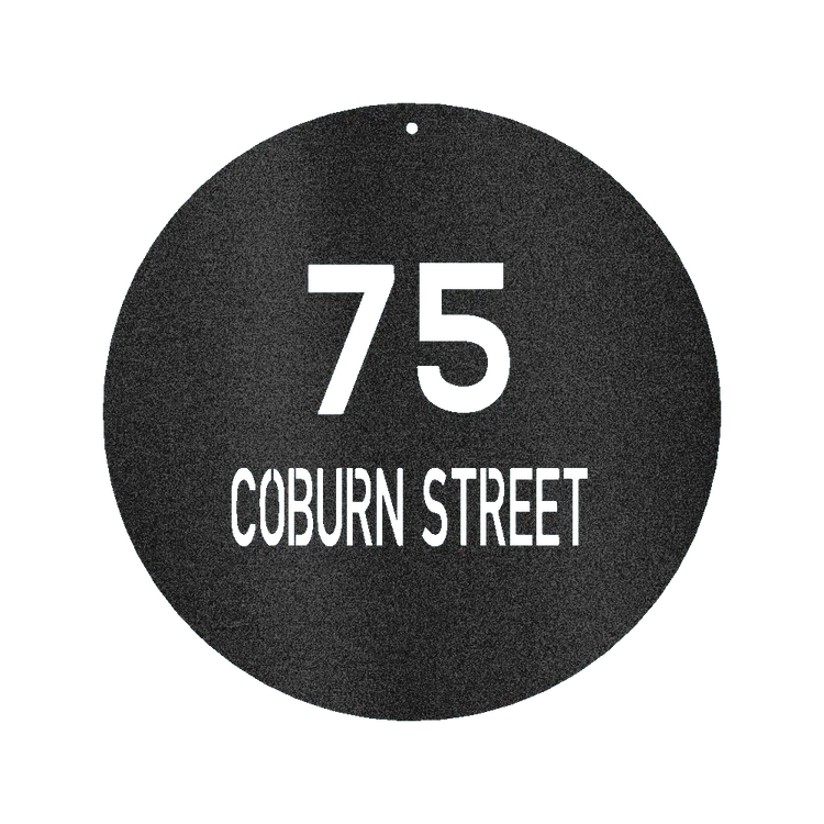 Circle Home Address Personalized Gifts - Custom Metal Sign - GiFTiFY