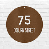 Circle Home Address Personalized Gifts - Custom Metal Sign - GiFTiFY