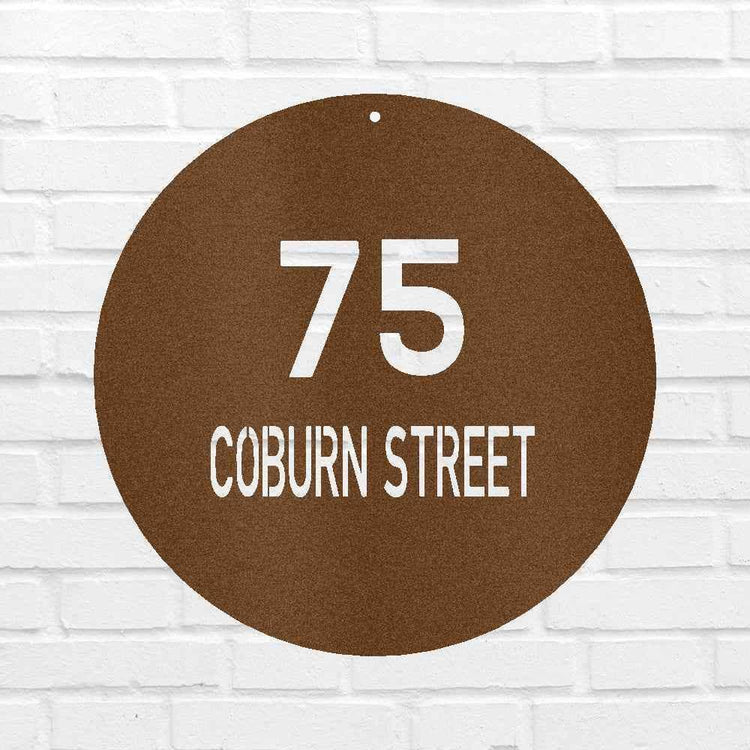 Circle Home Address Personalized Gifts - Custom Metal Sign - GiFTiFY