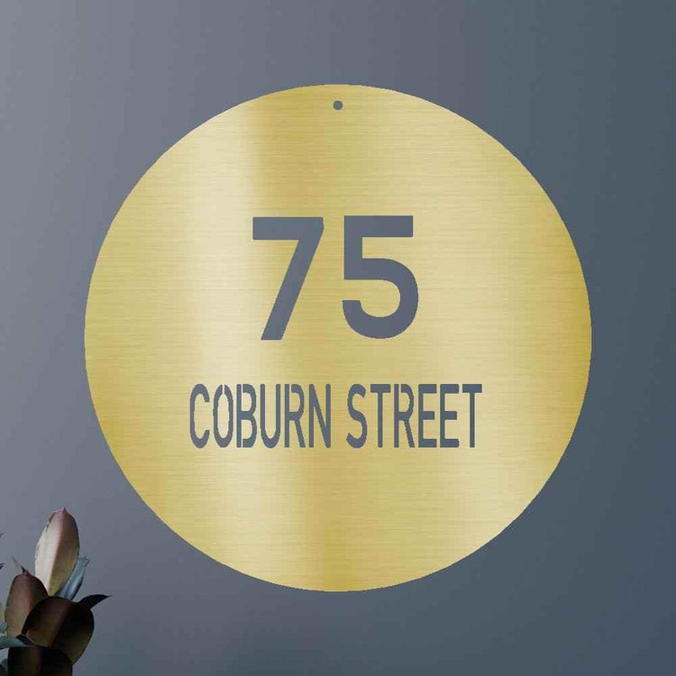 Circle Home Address Personalized Gifts - Custom Metal Sign - GiFTiFY