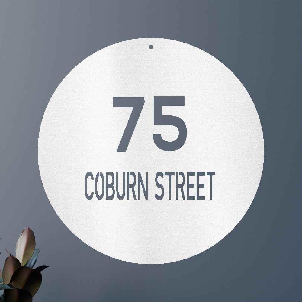 Circle Home Address Personalized Gifts - Custom Metal Sign - GiFTiFY