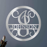 Circle Vine Personalized Gifts - Custom Metal Sign, Split Letter - GiFTiFY