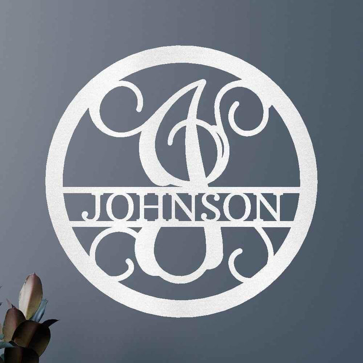 Circle Vine Personalized Gifts - Custom Metal Sign, Split Letter - GiFTiFY