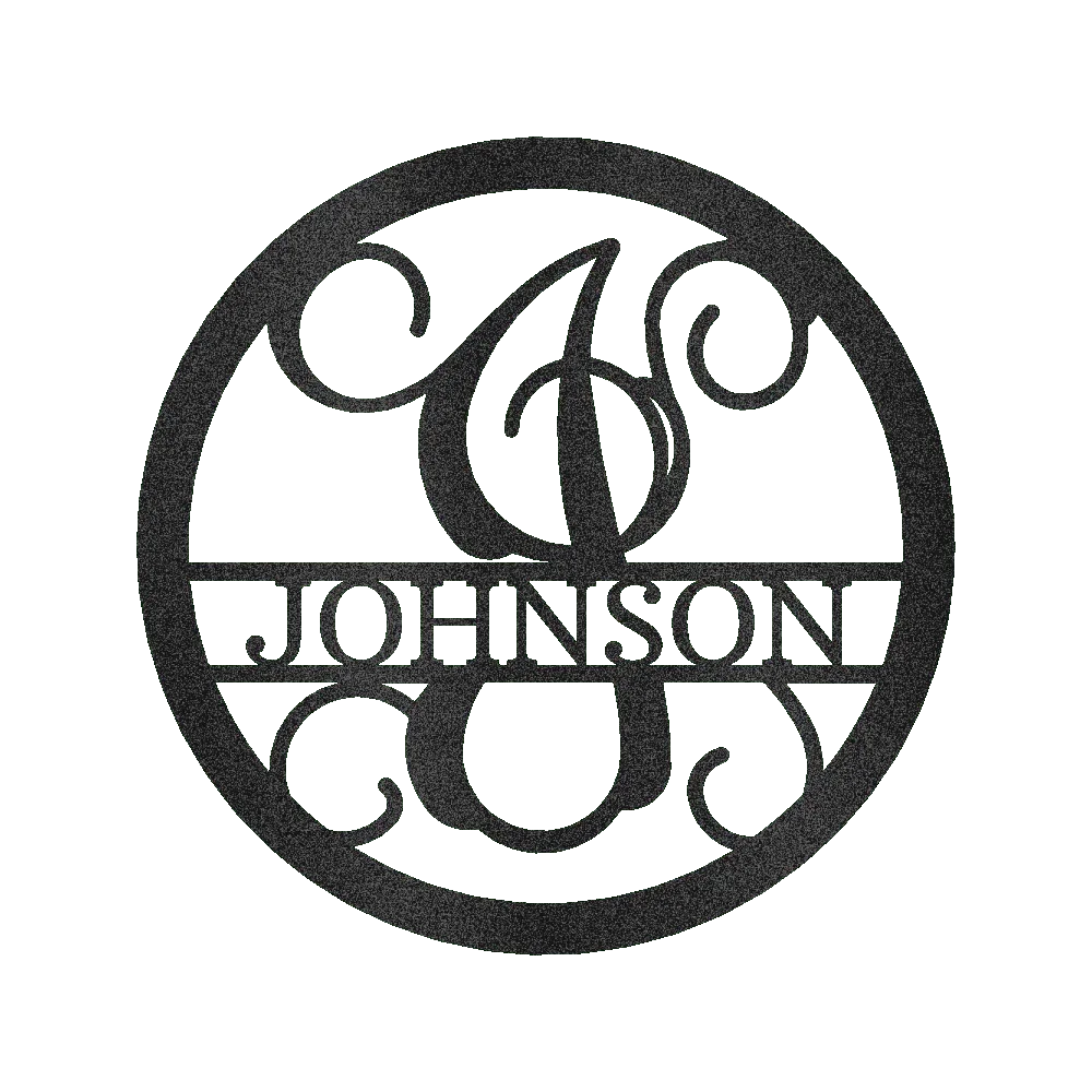 Circle Vine Personalized Gifts - Custom Metal Sign, Split Letter - GiFTiFY