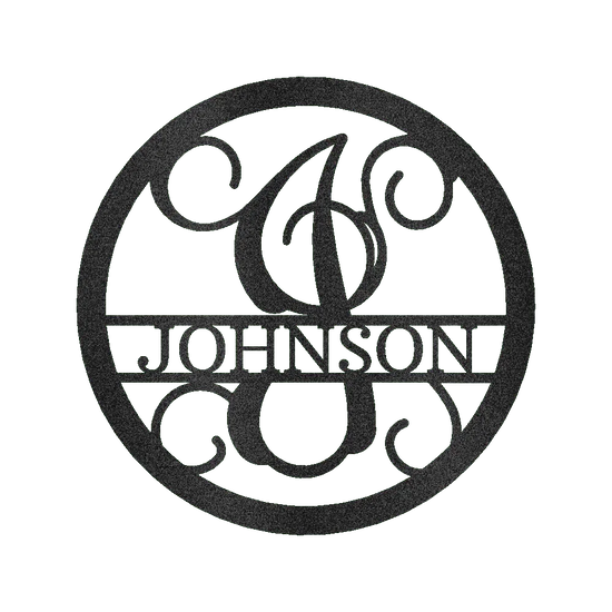 Circle Vine Personalized Gifts - Custom Metal Sign, Split Letter - GiFTiFY