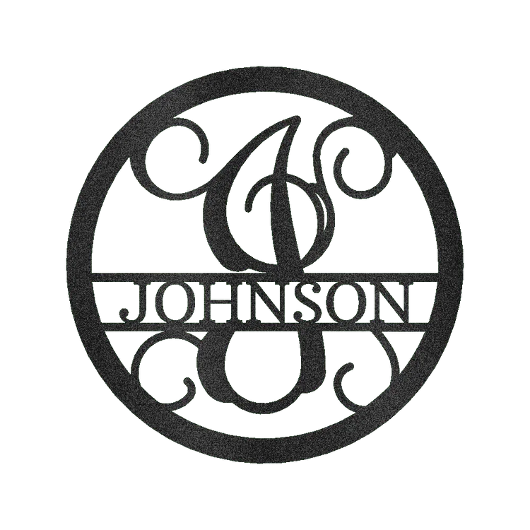 Circle Vine Personalized Gifts - Custom Metal Sign, Split Letter - GiFTiFY