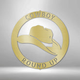 Cowboy Personalized Gifts - Custom Metal Sign - GiFTiFY