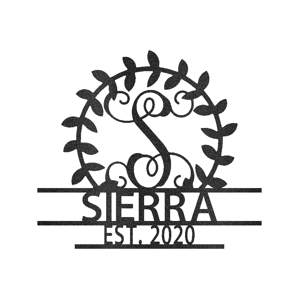 Crest Sign Personalized Gifts - Custom Metal Sign, Split Letter, Last Name, Wedding Gift - GiFTiFY