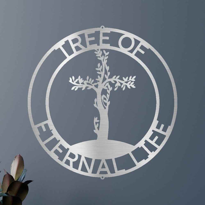 Cross Tree Personalized Gifts - Custom Metal Sign - GiFTiFY