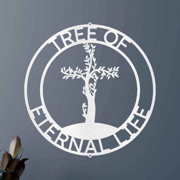 Cross Tree Personalized Gifts - Custom Metal Sign - GiFTiFY