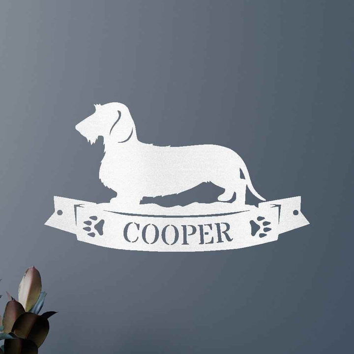 Dachshund Banner Personalized Gifts - Custom Metal Sign - GiFTiFY