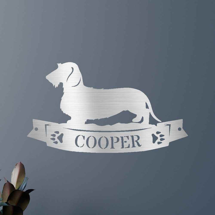 Dachshund Banner Personalized Gifts - Custom Metal Sign - GiFTiFY