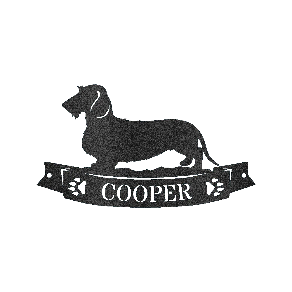 Dachshund Banner Personalized Gifts - Custom Metal Sign - GiFTiFY