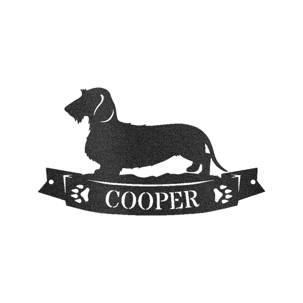 Dachshund Banner Personalized Gifts - Custom Metal Sign - GiFTiFY