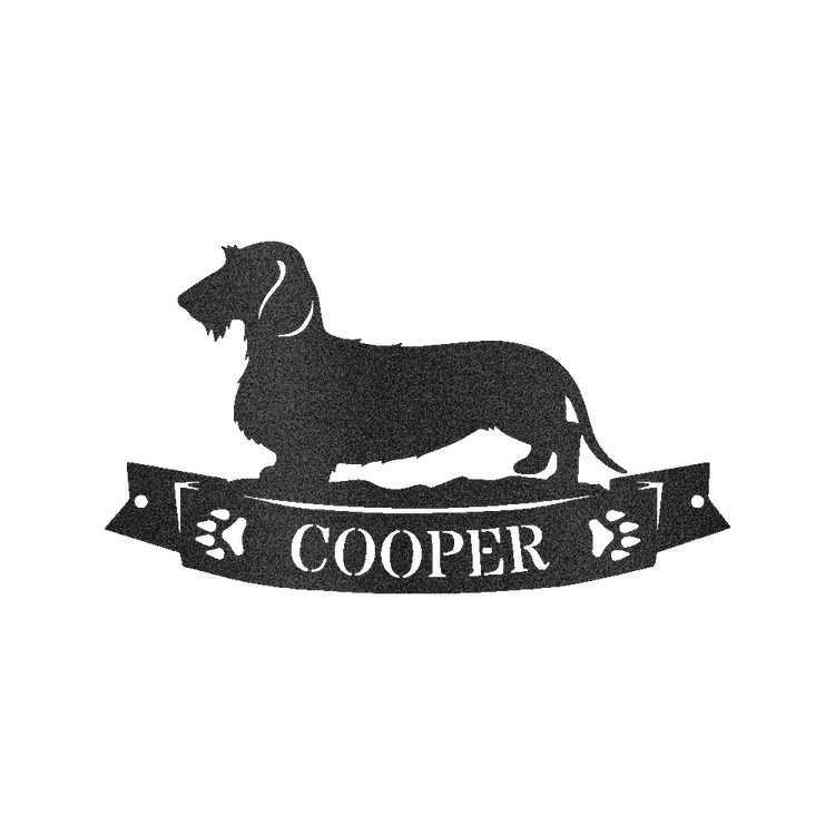Dachshund Banner Personalized Gifts - Custom Metal Sign - GiFTiFY