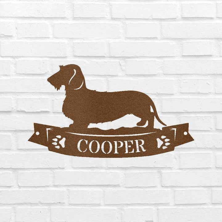 Dachshund Banner Personalized Gifts - Custom Metal Sign - GiFTiFY