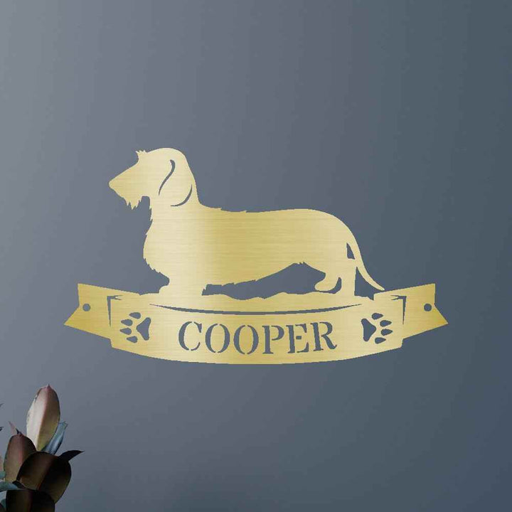 Dachshund Banner Personalized Gifts - Custom Metal Sign - GiFTiFY