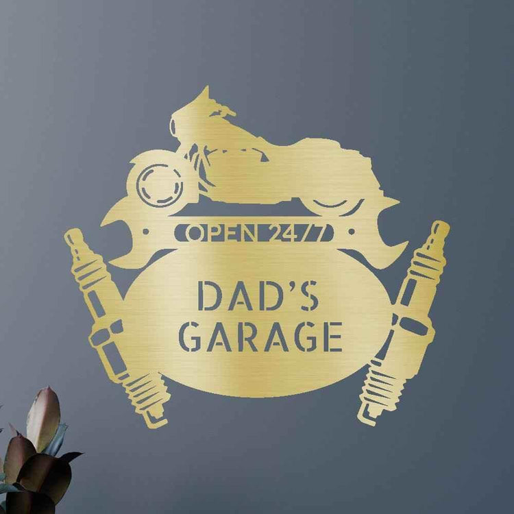 Dad Garage Sign - Custom Metal Sign, Gift For Father, Christmas Gift - GiFTiFY