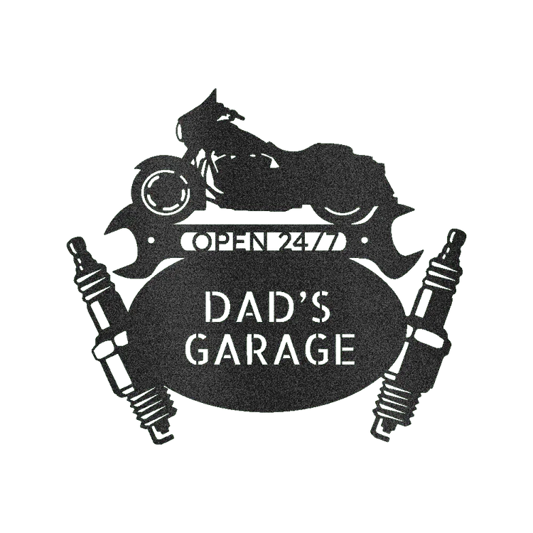 Dad Garage Sign - Custom Metal Sign, Gift For Father, Christmas Gift - GiFTiFY