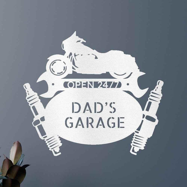 Dad Garage Sign - Custom Metal Sign, Gift For Father, Christmas Gift - GiFTiFY