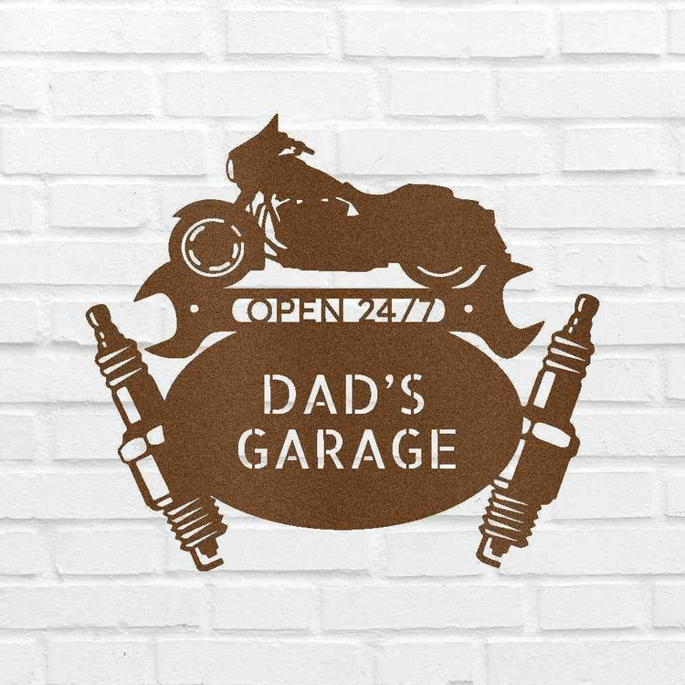 Dad Garage Sign - Custom Metal Sign, Gift For Father, Christmas Gift - GiFTiFY