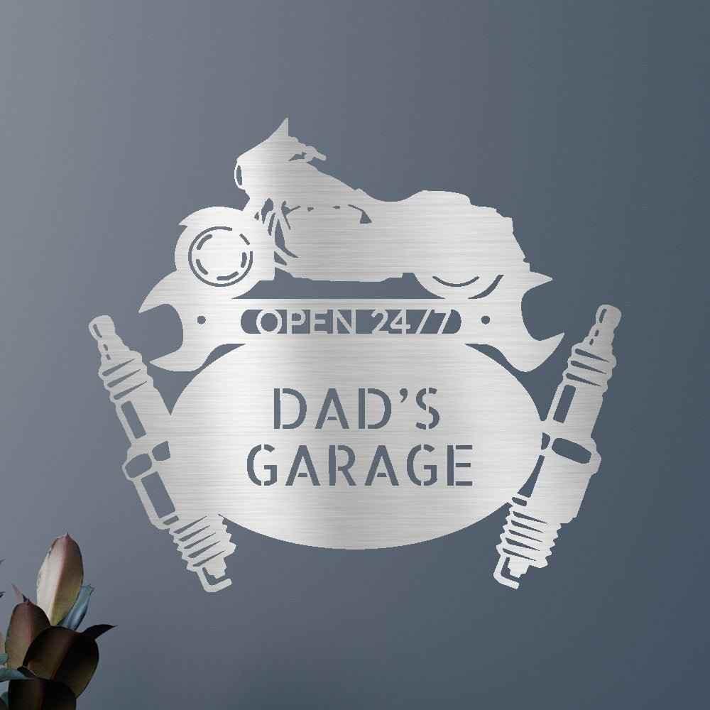 Dad Garage Sign - Custom Metal Sign, Gift For Father, Christmas Gift - GiFTiFY