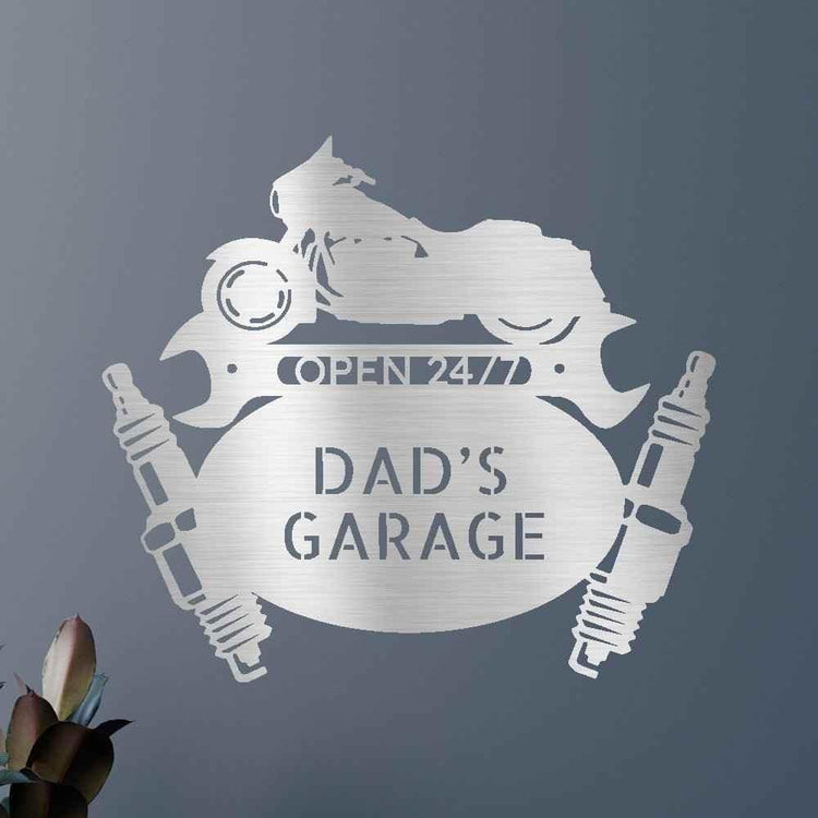 Dad Garage Sign - Custom Metal Sign, Gift For Father, Christmas Gift - GiFTiFY