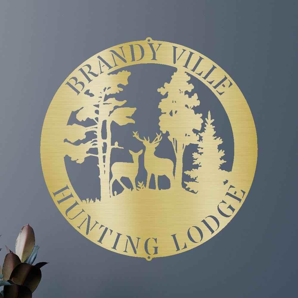 Deer Forest Text Personalized Gifts - Custom Metal Sign, Anniversary/Wedding/Housewarming Gift - GiFTiFY