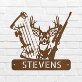Deer Hunter Sign - Custom Metal Sign, Christmas Gift - GiFTiFY