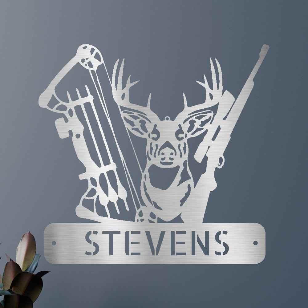 Deer Hunter Sign - Custom Metal Sign, Christmas Gift - GiFTiFY