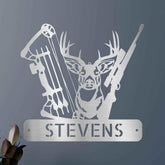 Deer Hunter Sign - Custom Metal Sign, Christmas Gift - GiFTiFY