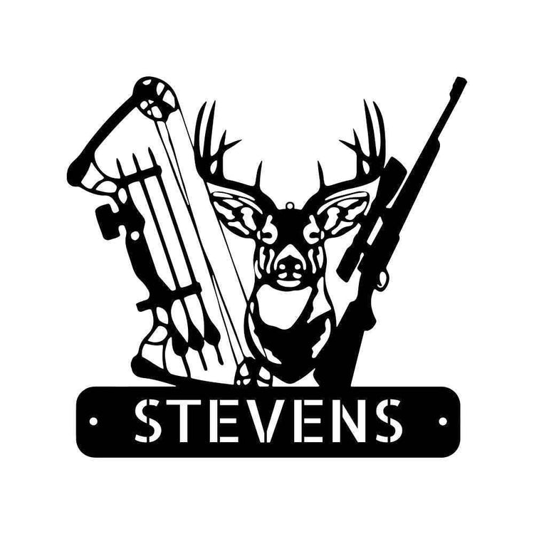 Deer Hunter Sign - Custom Metal Sign, Christmas Gift - GiFTiFY