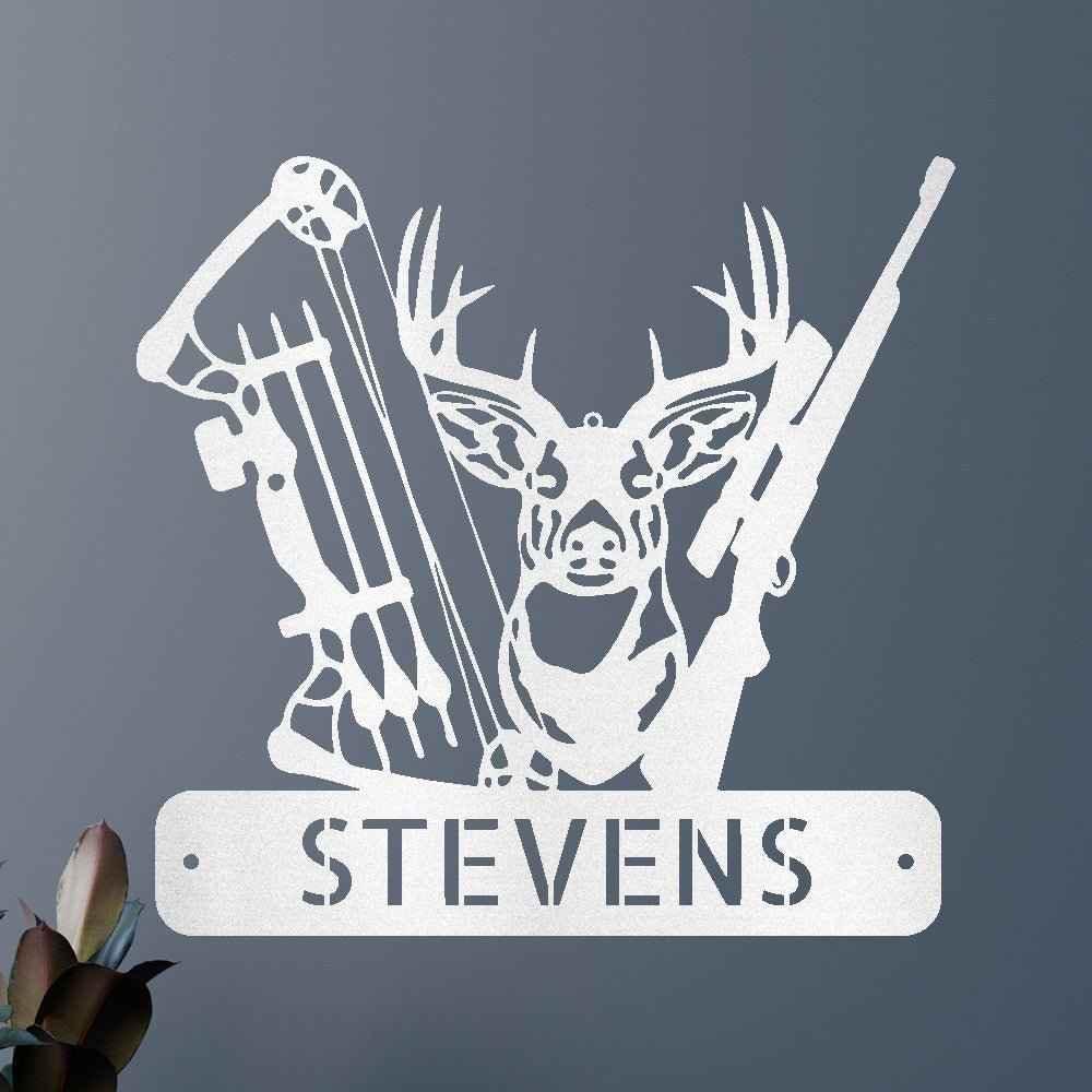 Deer Hunter Sign - Custom Metal Sign, Christmas Gift - GiFTiFY