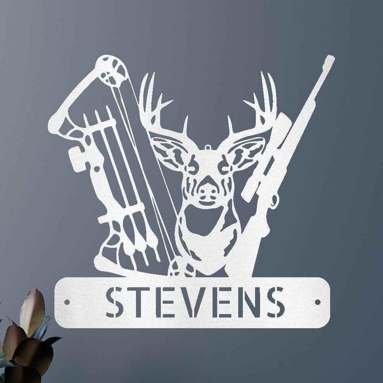 Deer Hunter Sign - Custom Metal Sign, Christmas Gift - GiFTiFY