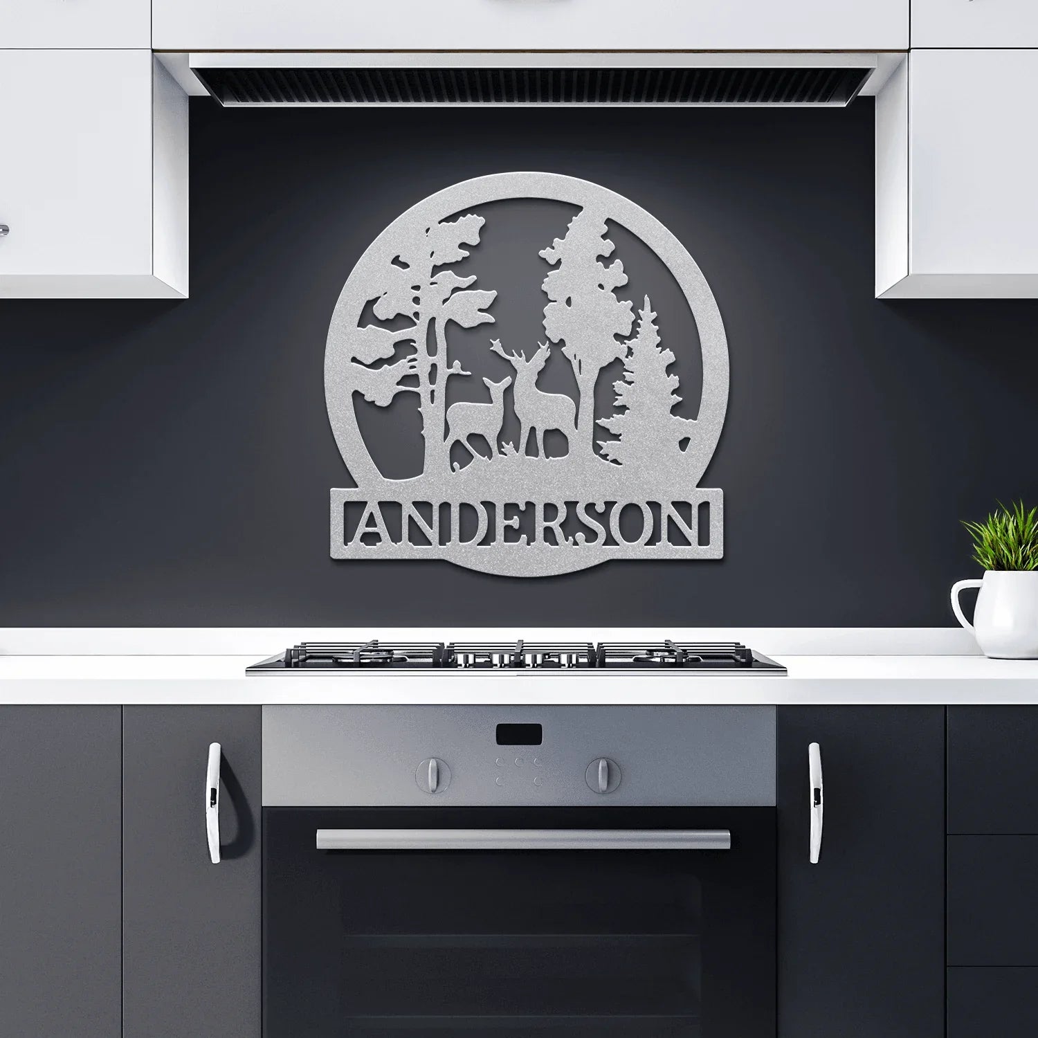 Deer Text Personalized Gifts - Custom Metal Sign, Anniversary/Wedding/Housewarming Gift - GiFTiFY