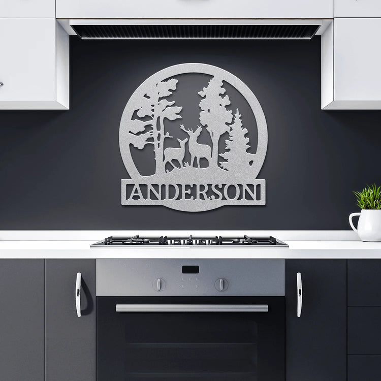 Deer Text Personalized Gifts - Custom Metal Sign, Anniversary/Wedding/Housewarming Gift - GiFTiFY