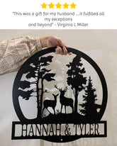 Deer Text Personalized Gifts - Custom Metal Sign, Anniversary/Wedding/Housewarming Gift - GiFTiFY