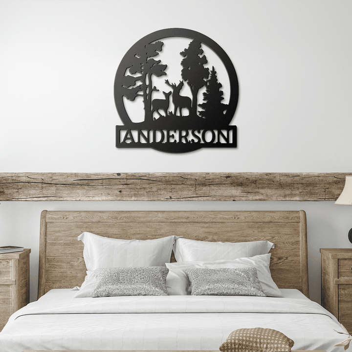 Deer Text Personalized Gifts - Custom Metal Sign, Anniversary/Wedding/Housewarming Gift - GiFTiFY