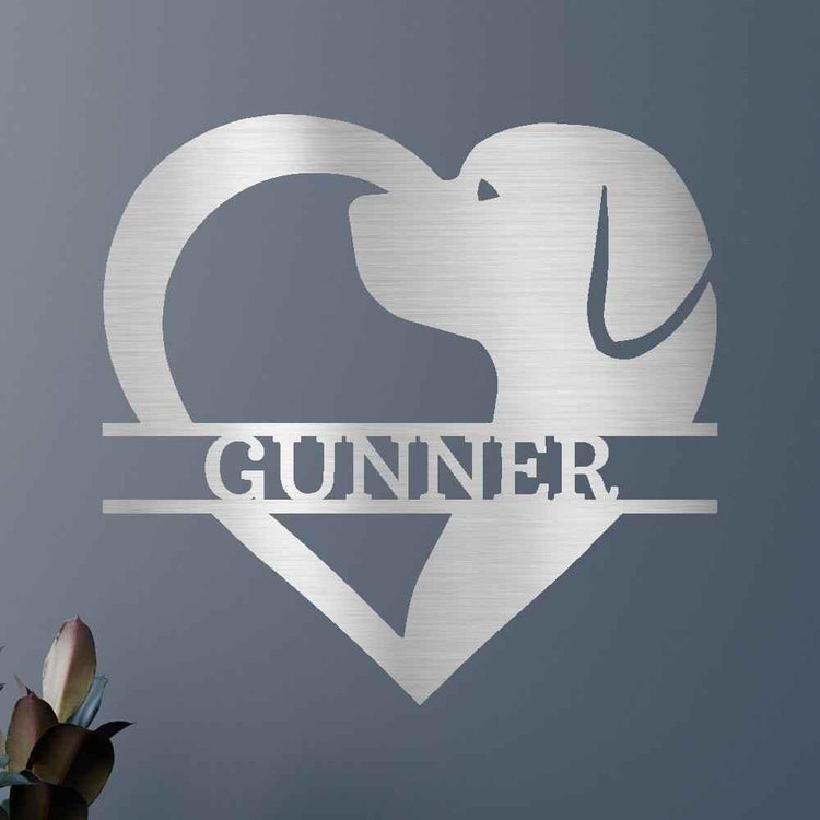 Dog Love Personalized Gifts - Custom Metal Sign - GiFTiFY
