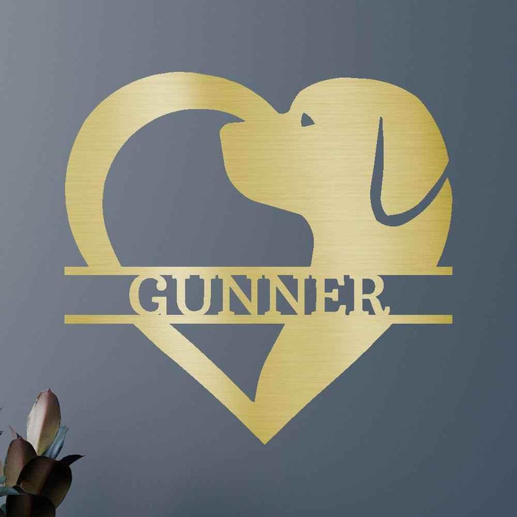 Dog Love Personalized Gifts - Custom Metal Sign - GiFTiFY