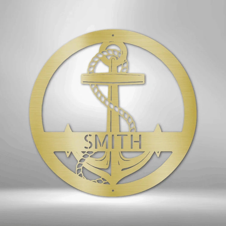 Elaborate Anchor Personalized Gifts - Custom Metal Sign - GiFTiFY
