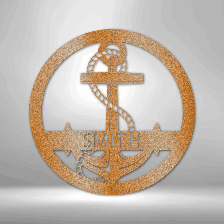 Elaborate Anchor Personalized Gifts - Custom Metal Sign - GiFTiFY